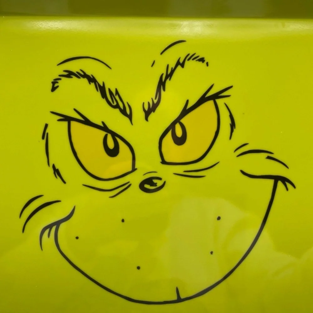 Grinch Melamine Christmas Platters Green Face Dr. Seuss 2023 Holiday‎ Edition